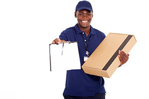 Eaton Socon package delivery companies PE19 dhl